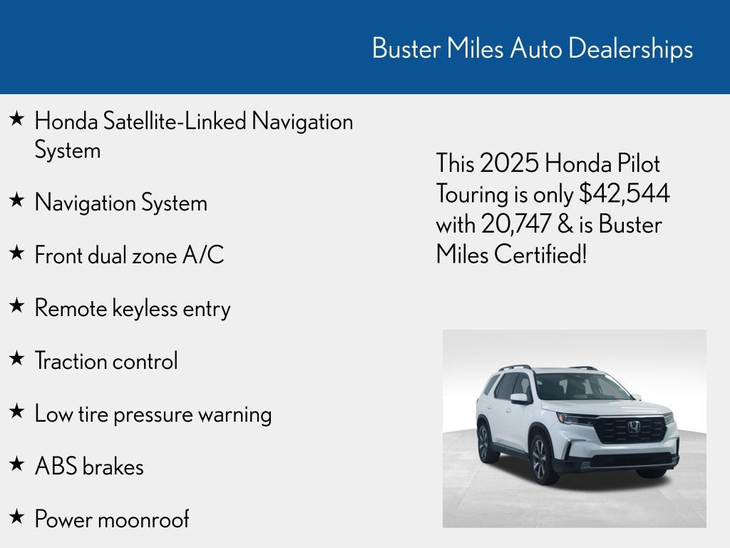 2025 Honda Pilot Touring